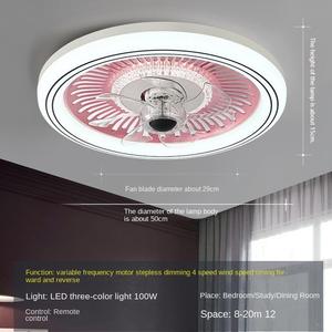Ventilateur de plafond LED intelligent moderne avec lumière Télécommande à rotation de la tête à 360 degrés pour une utilisation dans le salon à la maison - Product Image 4