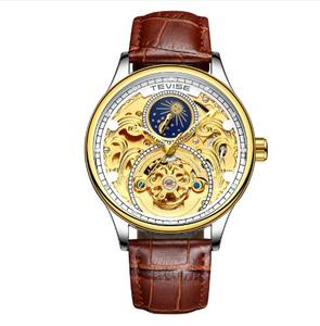 Tevise orologio automatico meccanico di lusso antico prospettiva vuoto signore orologi meccanici per gli uomini - Product Image 4