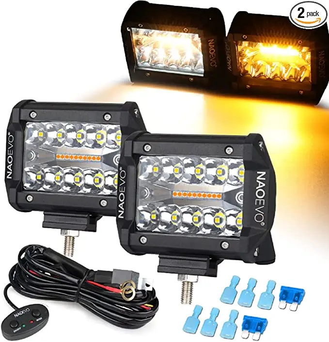 NAO 480W 3 7 20 4 Inch Led Work Light Fog Barra 4X4 Cube Spot Combo Truck SUV Car Pods Curved 22 32 42 52" Offroad Led Light Bar