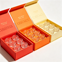 Boîte cadeau magnétique durable personnalisée en carton avec insert pour 12 flacons, pour l'emballage de produits de soin de la peau haut de gamme et d'huiles essentielles