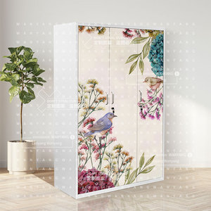3 Swing cửa thép/Kim loại Locker tủ quần áo in ấn Mô hình tủ almirah đầy màu sắc hình ảnh mô hình kim loại <span class=keywords><strong>container</strong></span> tủ quần áo - Product Image 2