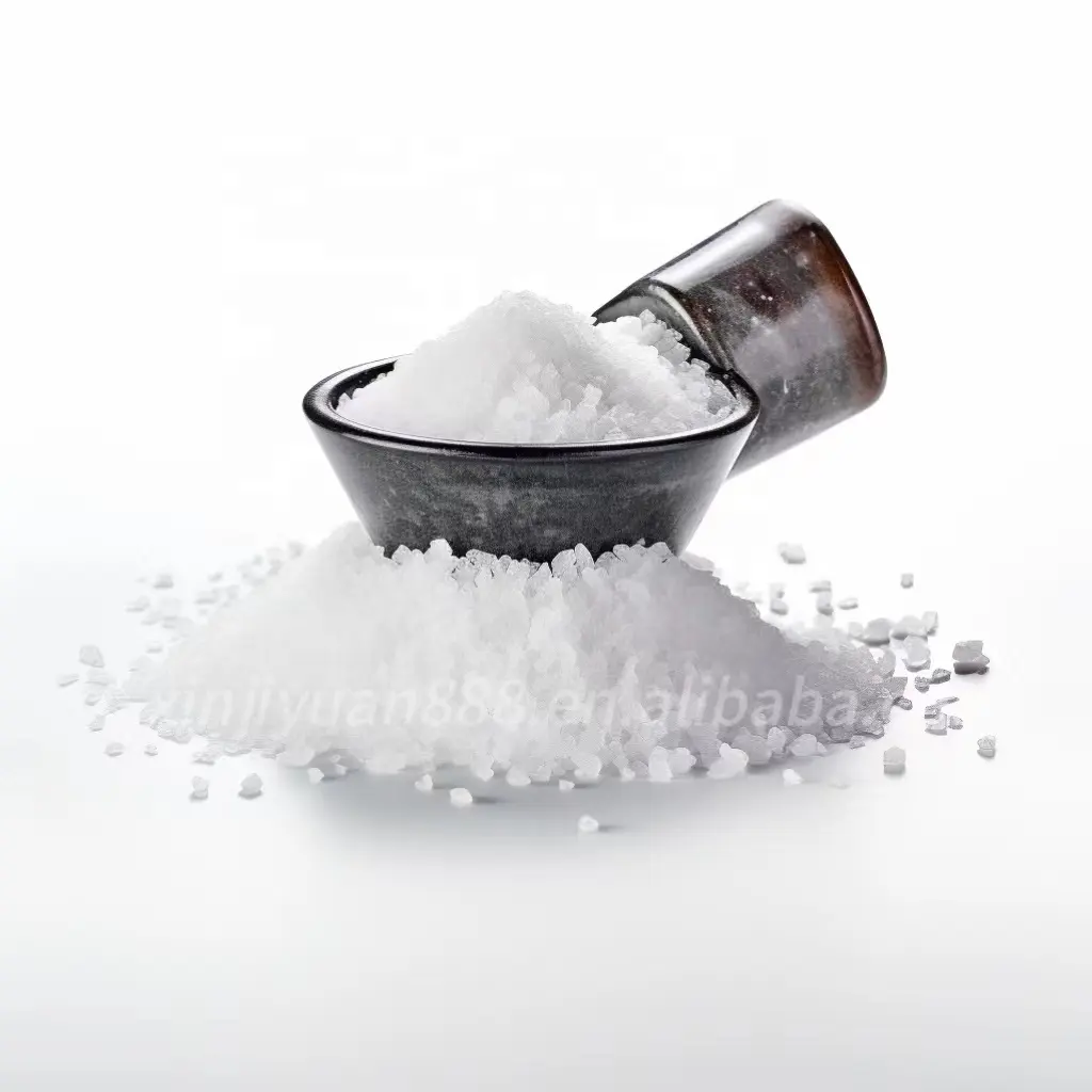 Venta caliente sal de grado alimenticio cloruro de sodio NaCI 25% copos de cristal para derretir hielo