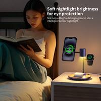 15W quatre-en-un magnétique réfrigération sans fil chargeur veilleuse pliable support pour téléphone portable écouteur accessoire 2025 nouveau