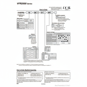 ชิ้นส่วนนิวเมติก VV5FR2-01T-031-02นิวเมติก SMC - Product Image 1