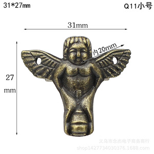 Angel's Foot Door Handle 31x27mm Zinc Alloy Antique Style Cabinet Hardware Q11 Small Size - Product Image 1
