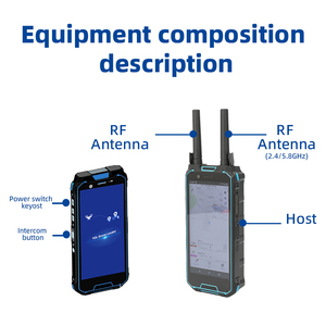 Di động cầm tay UAV Drone Detector 3km dài Phạm vi điều khiển từ xa 100-6000Mhz báo động Drone cầm tay alarmer bảo vệ an ninh - Product Image 3