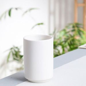 Ceramic Straight Tumbler Mug Wholesale Custom Logo Matte Black White Ceramic Cup for Hotel Restaurant Cafe Commercial Use - Product Image 4