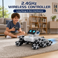 Chien robotique bionique IA avec télécommande, interaction vocale et fonctions de compagnie émotionnelle pour enfants – Cadeau idéal