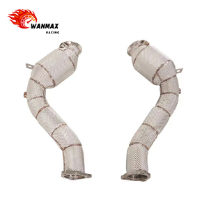 Downpipe in acciaio inossidabile con scudo termico per <span class=keywords><strong>Cayenne</strong></span> <span class=keywords><strong>S</strong></span> 3.6L V6 <span class=keywords><strong>Turbo</strong></span> migliora il flusso di scarico e il suono - Product Image 3