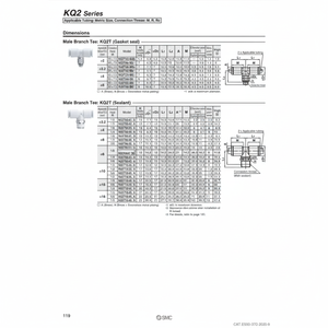 นิวเมติกส์แบบสัมผัสเดียว KQ2T06-03NS ชิ้นส่วนนิวเมติก SMC - Product Image 1