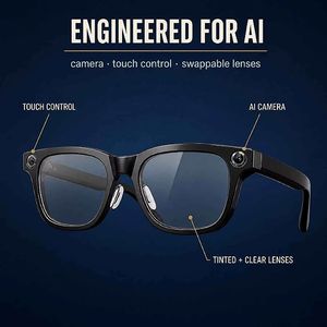 Gafas Inteligentes con Cámara IA, Traducción en Tiempo Real, Asistente de Voz, Control Táctil, Lentes Intercambiables, para Viajes, Venta al Por Mayor - Product Image 2