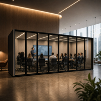 Cabine de studio insonorisée professionnelle pour 12 personnes, pod de bureau acoustique modulaire, isolation phonique pour réunions et enregistrements