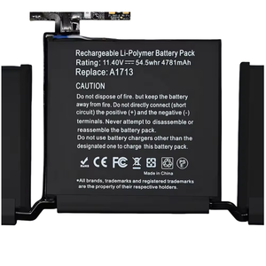 Pièce de rechange pour ordinateur portable A1713 <span class=keywords><strong>Batterie</strong></span> pour Apple <span class=keywords><strong>MacBook</strong></span> <span class=keywords><strong>Pro</strong></span> A1708 Late 2016 Mid 2017 <span class=keywords><strong>Batterie</strong></span> <span class=keywords><strong>externe</strong></span> pour ordinateur portable - Product Image 2
