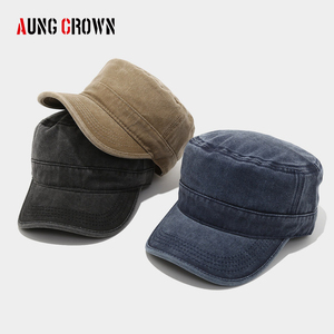 <span class=keywords><strong>หมวก</strong></span>แก๊ปทรงแบนสีพื้นสไตล์อเมริกันแบบฟอกสี <span class=keywords><strong>หมวก</strong></span>แคมป์สไตล์เรโทรลำลองสำหรับทำงาน <span class=keywords><strong>หมวก</strong></span>เบสบอลผ้าฝ้ายสำหรับผู้ชาย ป้องกันแสงแดดสำหรับกิจกรรมกลางแจ้ง - Product Image 2