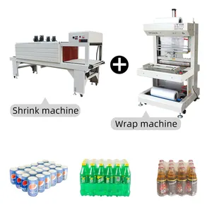 Auto Bottle Shrink Wrap Packing Machine Heat Tunnel Sealer Wrapper Automatic Shrink Sleeve Wrapping Packaging Machine