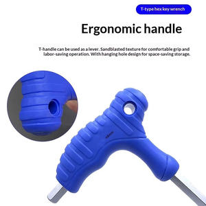 Clés industrielles, outil de réparation manuel, <span class=keywords><strong>clé</strong></span> hexagonale à poignée en T, <span class=keywords><strong>clé</strong></span> à tête <span class=keywords><strong>plate</strong></span>, <span class=keywords><strong>clé</strong></span> à tête sphérique, poignée en plastique, <span class=keywords><strong>clé</strong></span> Allen CRV - Product Image 3