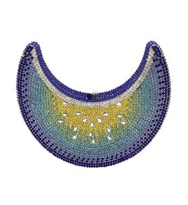 Sac de soirée élégant pour femme en cristal de lune, magnifique pochette en forme de croissant ornée de strass, sac à main original pour mariée et mariage - Product Image 4