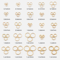 Anneaux de jonction fermés dorés à boucle unique, vente en gros, accessoires de bijoux faits à la main pour le bricolage, de Fujian