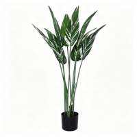 Arbre artificiel Oiseau de paradis à feuillage uniforme pour résoudre les problèmes d'apparence incohérente des plantes dans les projets de décoration d'hôtels