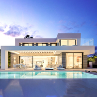 Villa préfabriquée moderne de luxe, facile à construire, maisons modulaires à ossature légère en acier, mini-maisons, villas préfabriquées