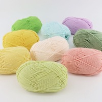 Vente en gros de coton mélangé pour lait pour bébé de haute qualité 50g 100g 4 plis 5 plis corde de coton fils à tricoter au crochet