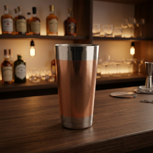 Shaker Boston en acier inoxydable finition cuivre moderne, élégant et écologique, pour barman professionnel et divertissement à domicile - Product Image 5