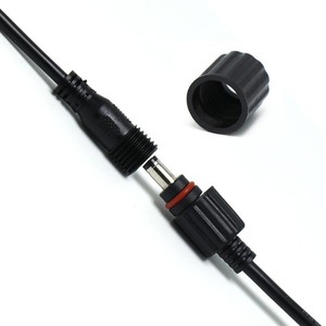ขั้วต่อกันน้ำแบบ DC ตัวผู้ตัวเมีย สายไฟ 2 แกน สำหรับอุปกรณ์ LED ภายนอกอาคาร - Product Image 2