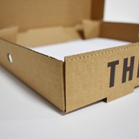 Embalaje de caja de comida corrugado desechable reciclable personalizado, caja de pizza de restaurante de comida rápida de papel