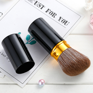 แปรงคาบูกิแบบกลมเดี่ยวแบบพกพา ขนแปรงสังเคราะห์ สำหรับลงแป้งรองพื้น ครีมรองพื้น เครื่องมือแต่งหน้าระดับมืออาชีพ - Product Image 6