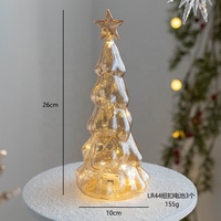Kanlong verre de noël brillant ornements arbre cadeaux de noël décorations lumineuses de noël