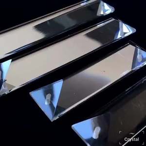 도매 100pcs 30*150mm K9 유리 직사각형 매달려 크리스탈 샹들리에 프리즘 드롭 조명 부품 램프 하나 또는 두 개의 구멍 - Product Image 2