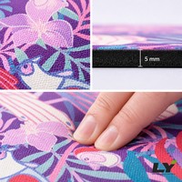 Tapis de yoga en caoutchouc naturel imprimé sur mesure, antidérapant, en daim, pour fitness et exercices, tapis de gym épais, vente en gros d'usine OEM