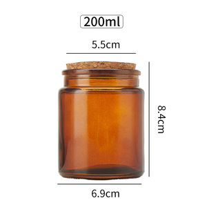 Venta al por Mayor de Frascos de Vidrio Transparente para Velas de 100ml y 200ml con Tapón de Corcho, Verde, Ámbar, Arcoíris, LingKa LK01, Decoración para el Hogar, Halloween, Cumpleaños - Product Image 3