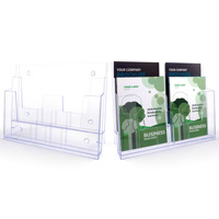 Présentoir de support de brochure A4 support de littérature clair avec trou de suspension stockage de bureau