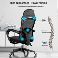 Chaise de bureau pivotante inclinable à dossier haut en maille pour six personnes avec design ergonomique