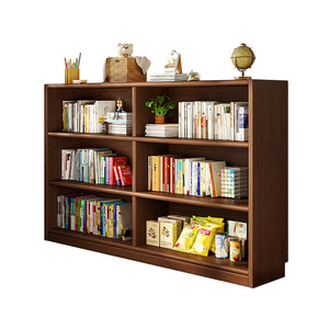 <b>Solid</b> <b>Wood</b> Eco-Friendly Modern Minimalist <b>Bookcase</b> Storage Cabinet All-in-one Floor-standing Lattice Design Living Room - Product Image 1