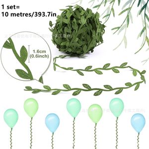 Bande de feuilles de saule artificielles Ruoyou, 200 m, en tissu vert gaufré, pour décoration de mariage et d'intérieur - Product Image 2