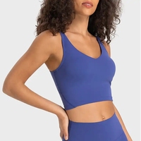 2-in-1 Dames Softness Align Yoga High Impact Push-up Tanktop Schokbestendige Fitness Yoga Croptop