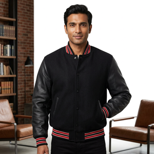 Hot Selling Bulk Quantity Varsity Jackets for <b>Men</b> and Best Design Solid Color Winter Wear Varsity Jackets - Product Image 1