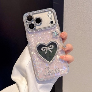 เคสโทรศัพท์มือถือลายหินอ่อนรูปหัวใจประดับโบว์เพชรหรูหรา น่ารัก สไตล์คิตตี้ สำหรับ iPhone 11 12 13 14 15 16 17 pro max - Product Image 2