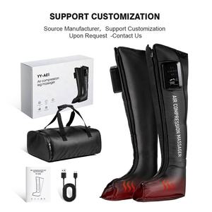 YICOLY, precio de fábrica, bota de compresión neumática inalámbrica con botas de recuperación de calefacción, masajeador de piernas de compresión de aire de 8 cámaras - Product Image 4