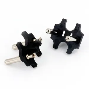 2 Pin Black holland Plug Insert with VDE Approval for Extension Cord