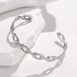 Bracelets Joncs en Acier Inoxydable de Haute Qualité, Design Simple Nez de Cochon, Bracelet Unisexe Tendance Empilable Anniversaire Shanyue - Product Image 4
