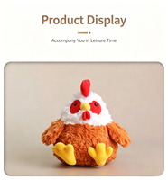 Peluche personnalisée réaliste Poulet Barred Rock, jouet doux à presser, compagnon apaisant, décoration de bureau pour enfants et adultes