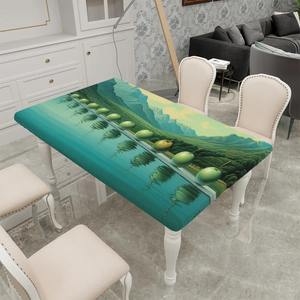 Custom image Large Rectangle 4ft <b>Table</b> <b>Cover</b> Anti-Oil and Elastic Edged for Dining Rooms and Weddings Commercial Use for Hotels - Product Image 4