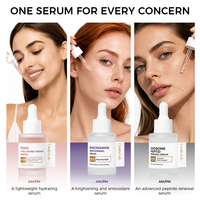Sérum Visage Liquide Multi-Peptides Anti-Âge Anti-Rides Raffermissant Hydratant Lissant 30ml OEM Estampage Or En Stock