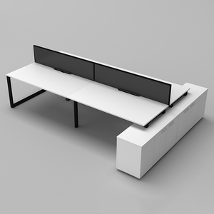 Easy Install Soundproof Executive Modular Wooden Professional Extendable MDF Computer Workstation Office Cubicle - Product Image 2