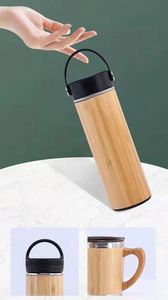 ชุดของขวัญดีไซน์สวย จัดส่งรวดเร็ว พิมพ์ลายได้ตามต้องการ พร้อมฝาปิด แก้วกาแฟไม้สแตนเลสแบบกำหนดเองสำหรับใส่กาแฟ - Product Image 4