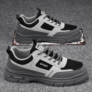 Zapatos de hombre para primavera y otoño - Zapatos minimalistas, con cordones, de caña baja, informales, con puntera ancha, deportivos - Product Image 4