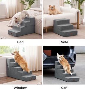 Bajo MOQ Entrega rápida Escaleras para mascotas en ángulo recto extra ancho con fondo antideslizante para cama Escaleras para perros y gatos pequeños - Product Image 2
